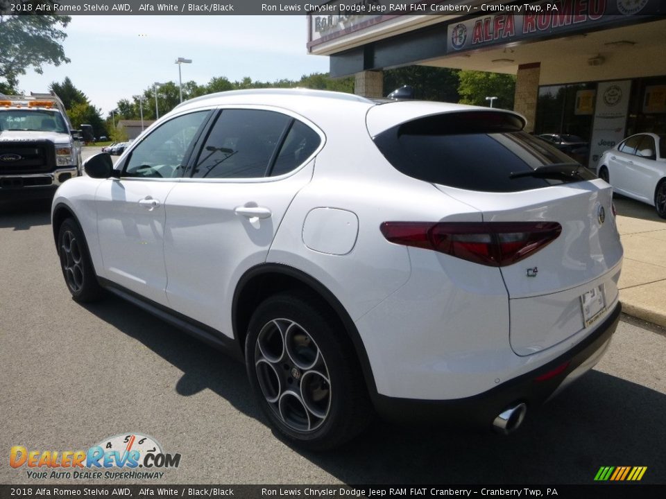 2018 Alfa Romeo Stelvio AWD Alfa White / Black/Black Photo #4