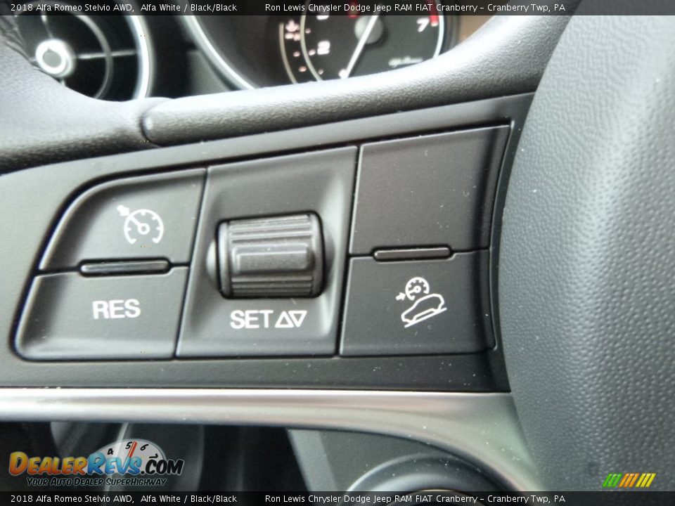 2018 Alfa Romeo Stelvio AWD Alfa White / Black/Black Photo #28
