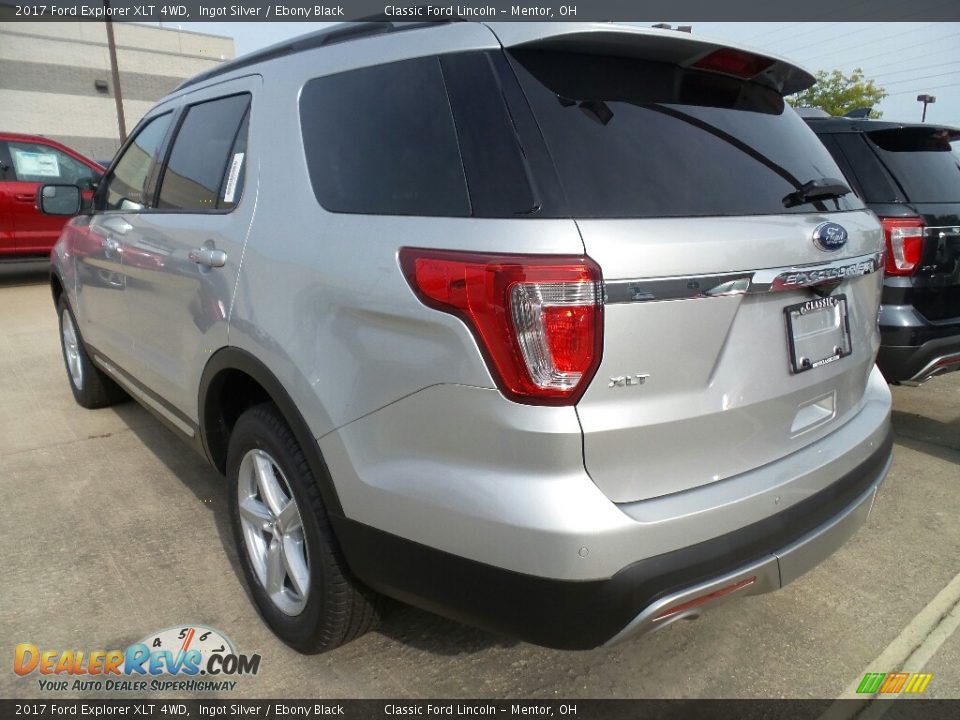 2017 Ford Explorer XLT 4WD Ingot Silver / Ebony Black Photo #3