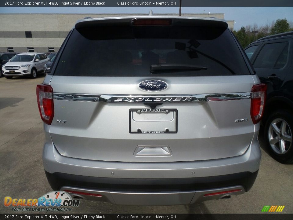 2017 Ford Explorer XLT 4WD Ingot Silver / Ebony Black Photo #4