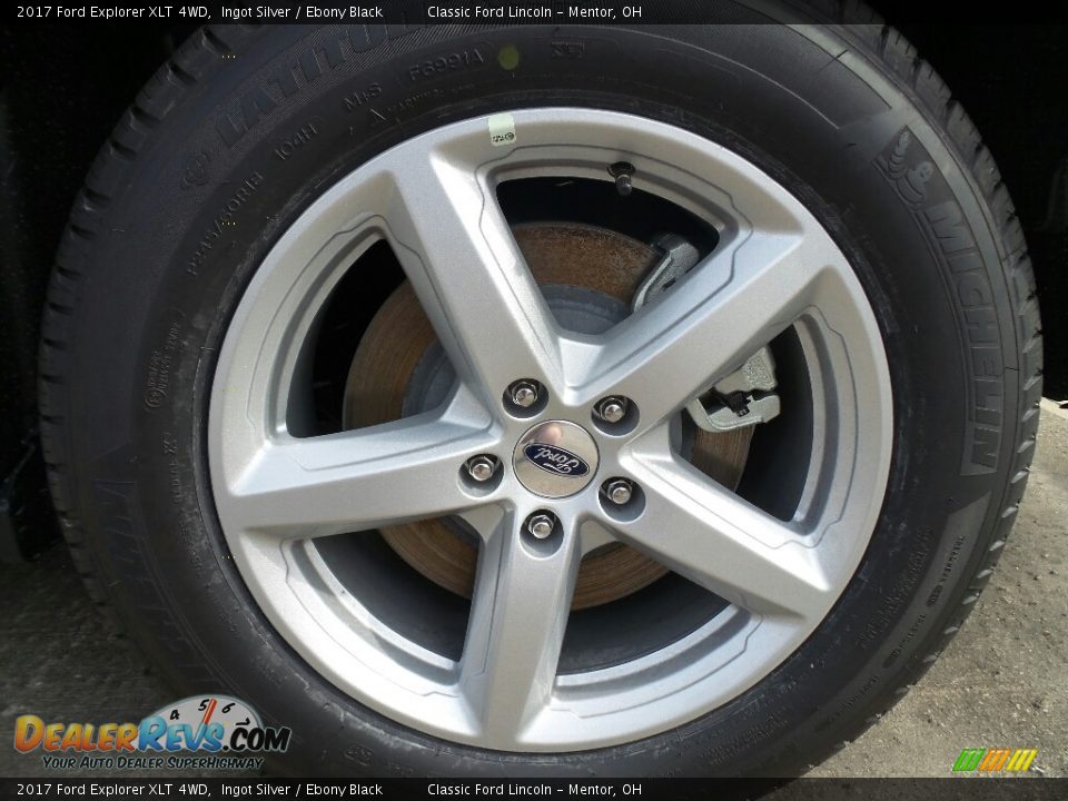 2017 Ford Explorer XLT 4WD Ingot Silver / Ebony Black Photo #7