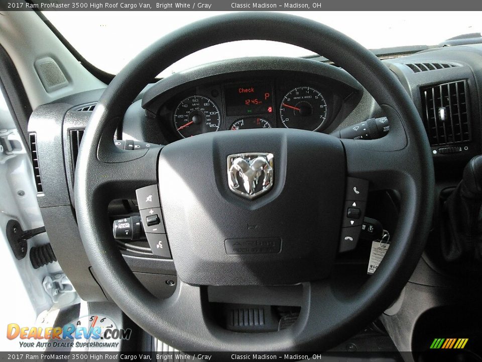 2017 Ram ProMaster 3500 High Roof Cargo Van Bright White / Gray Photo #5