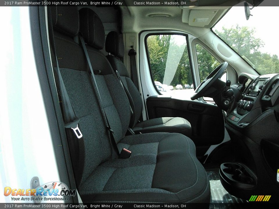 2017 Ram ProMaster 3500 High Roof Cargo Van Bright White / Gray Photo #8