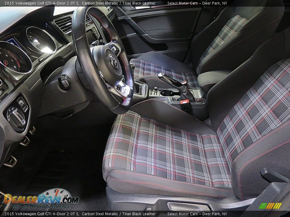2015 Volkswagen Golf GTI 4-Door 2.0T S Carbon Steel Metallic / Titan Black Leather Photo #12