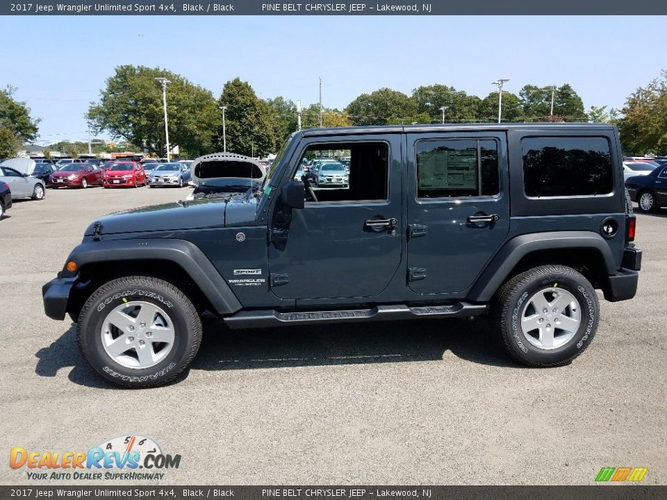 2017 Jeep Wrangler Unlimited Sport 4x4 Black / Black Photo #3
