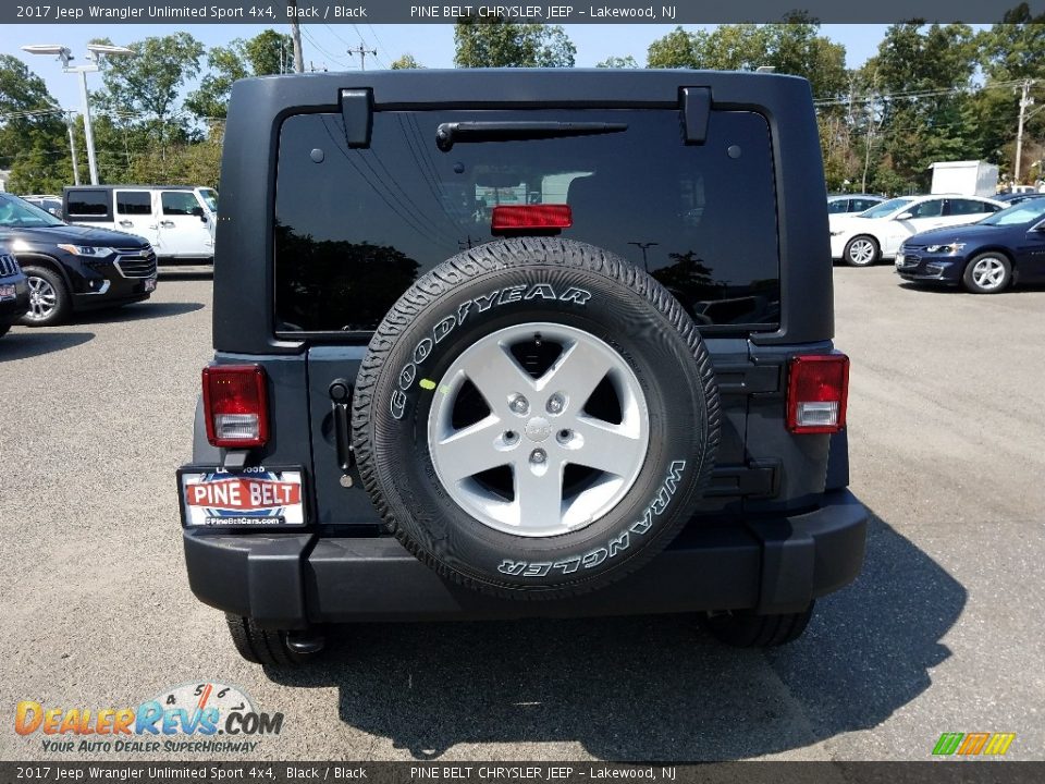 2017 Jeep Wrangler Unlimited Sport 4x4 Black / Black Photo #5