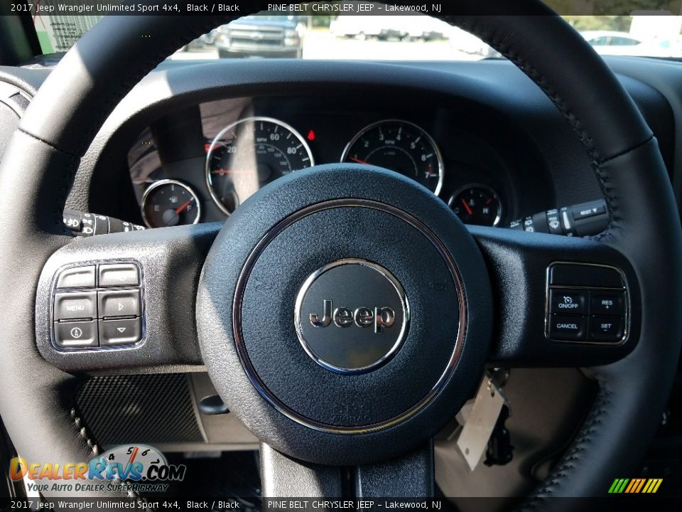 2017 Jeep Wrangler Unlimited Sport 4x4 Black / Black Photo #10