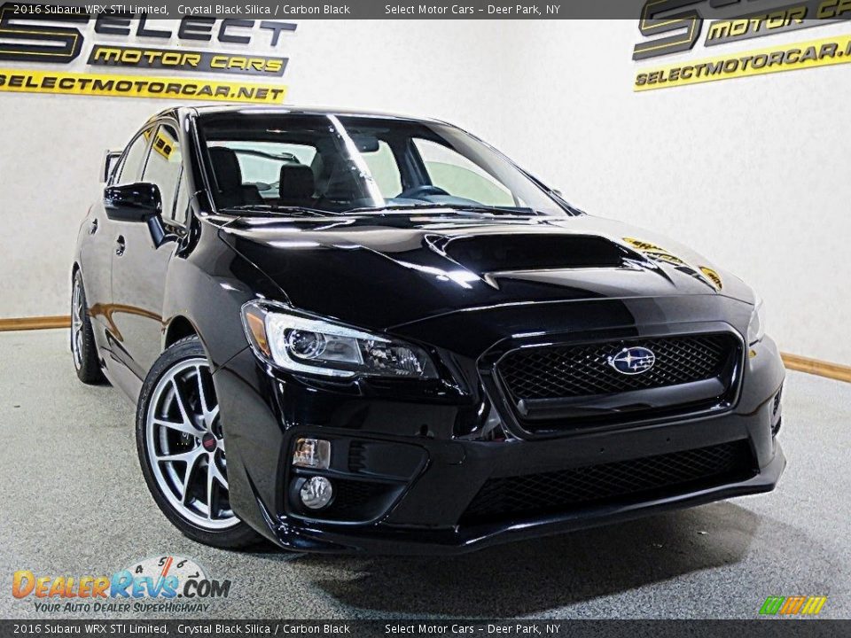 2016 Subaru WRX STI Limited Crystal Black Silica / Carbon Black Photo #11