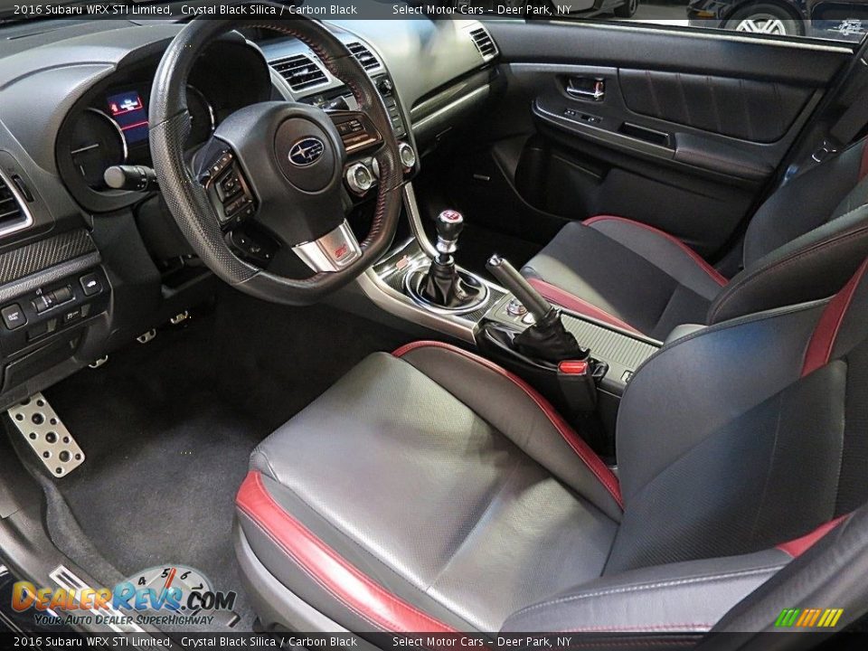 2016 Subaru WRX STI Limited Crystal Black Silica / Carbon Black Photo #16