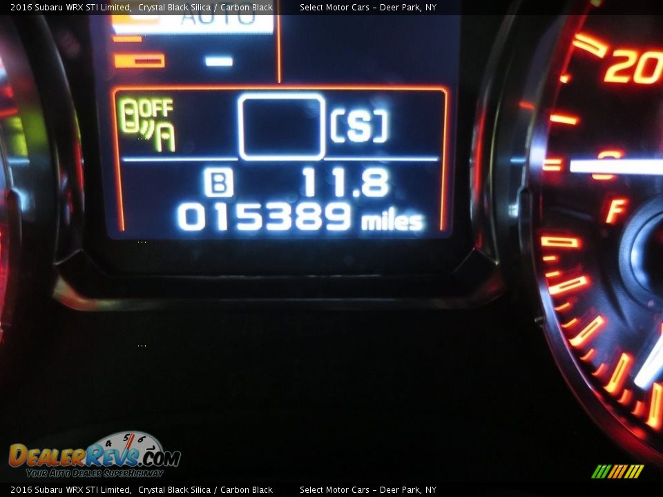 2016 Subaru WRX STI Limited Crystal Black Silica / Carbon Black Photo #28