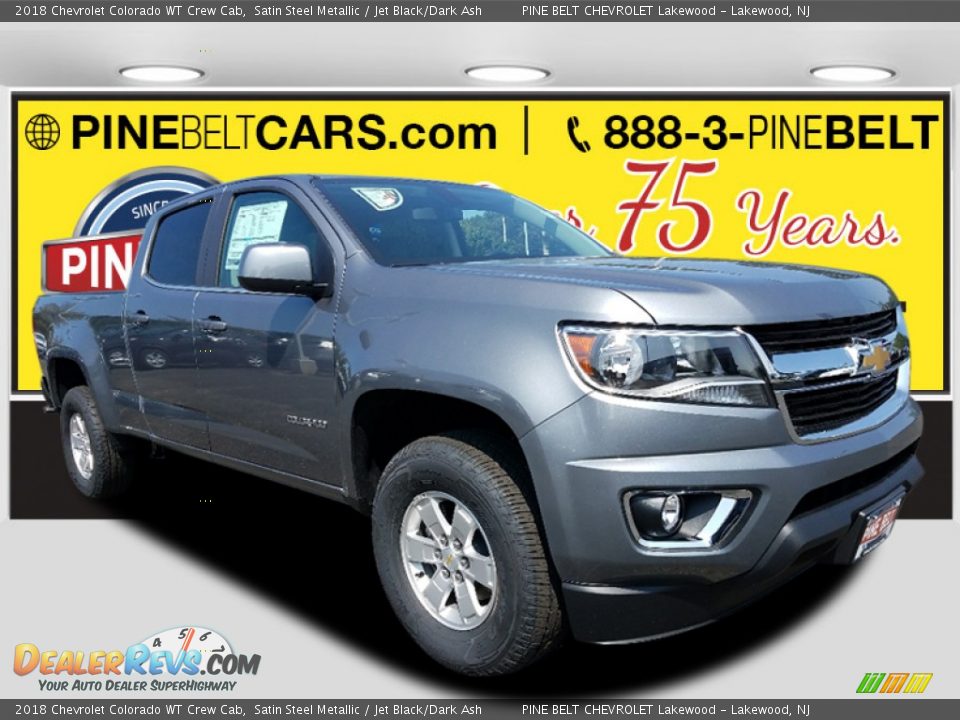 2018 Chevrolet Colorado WT Crew Cab Satin Steel Metallic / Jet Black/Dark Ash Photo #1