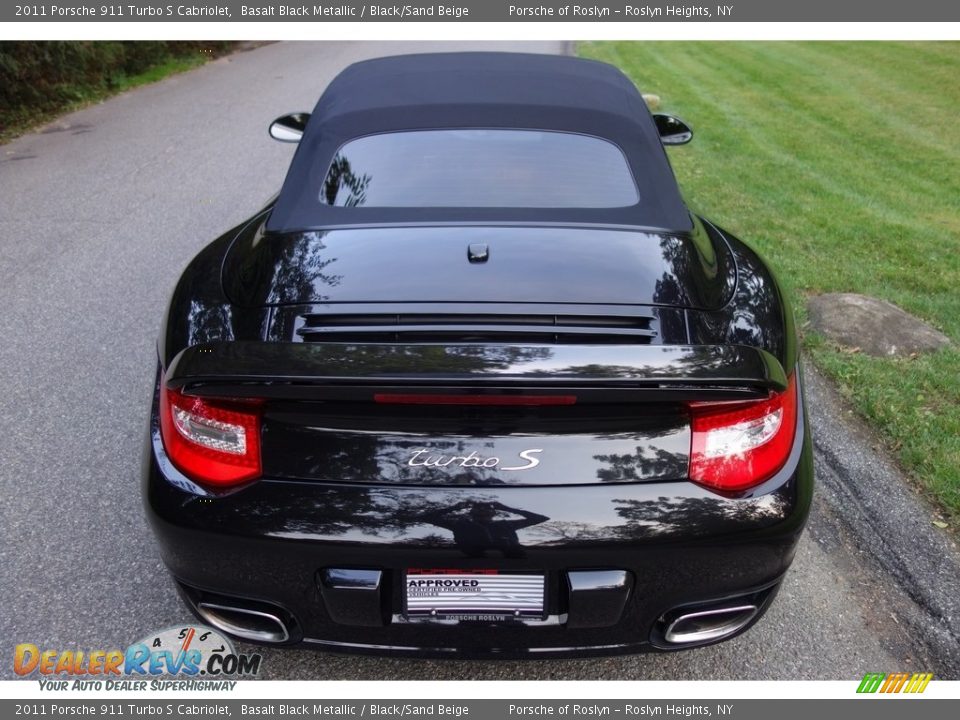 2011 Porsche 911 Turbo S Cabriolet Basalt Black Metallic / Black/Sand Beige Photo #8
