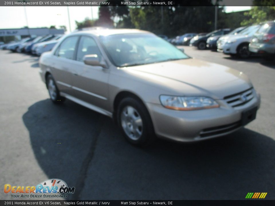 2001 Honda Accord EX V6 Sedan Naples Gold Metallic / Ivory Photo #5