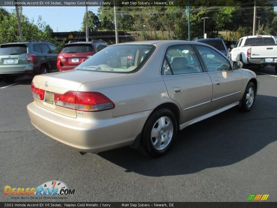 2001 Honda Accord EX V6 Sedan Naples Gold Metallic / Ivory Photo #7