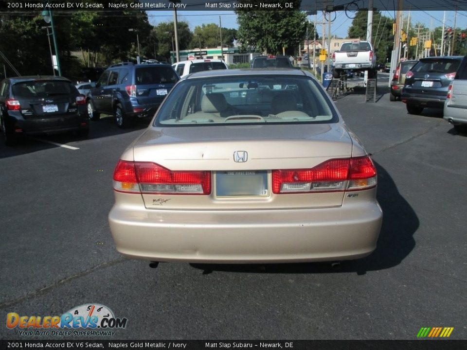 2001 Honda Accord EX V6 Sedan Naples Gold Metallic / Ivory Photo #8