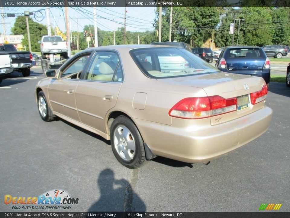 2001 Honda Accord EX V6 Sedan Naples Gold Metallic / Ivory Photo #9