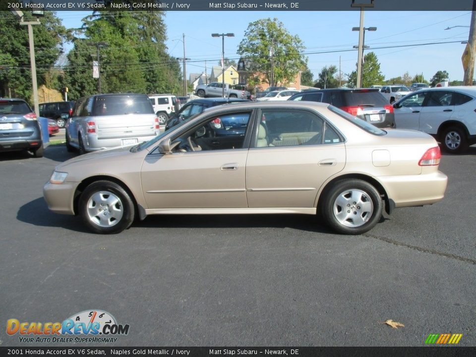 2001 Honda Accord EX V6 Sedan Naples Gold Metallic / Ivory Photo #10