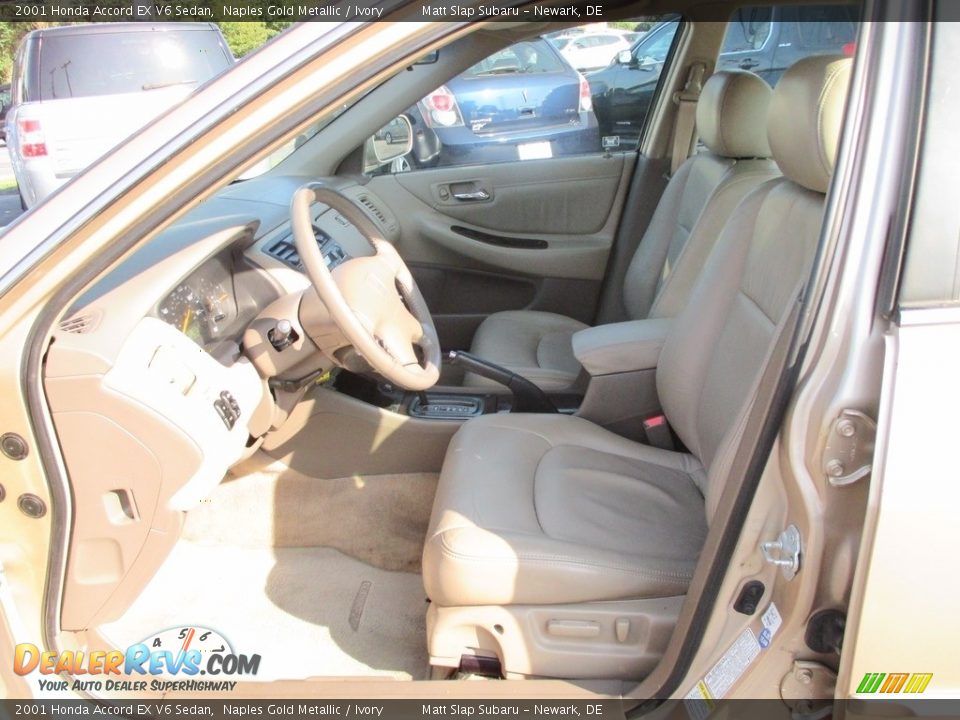 2001 Honda Accord EX V6 Sedan Naples Gold Metallic / Ivory Photo #13