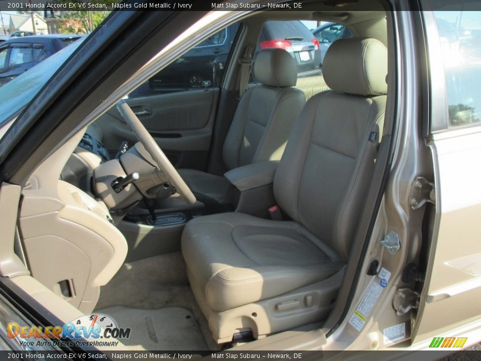 2001 Honda Accord EX V6 Sedan Naples Gold Metallic / Ivory Photo #16