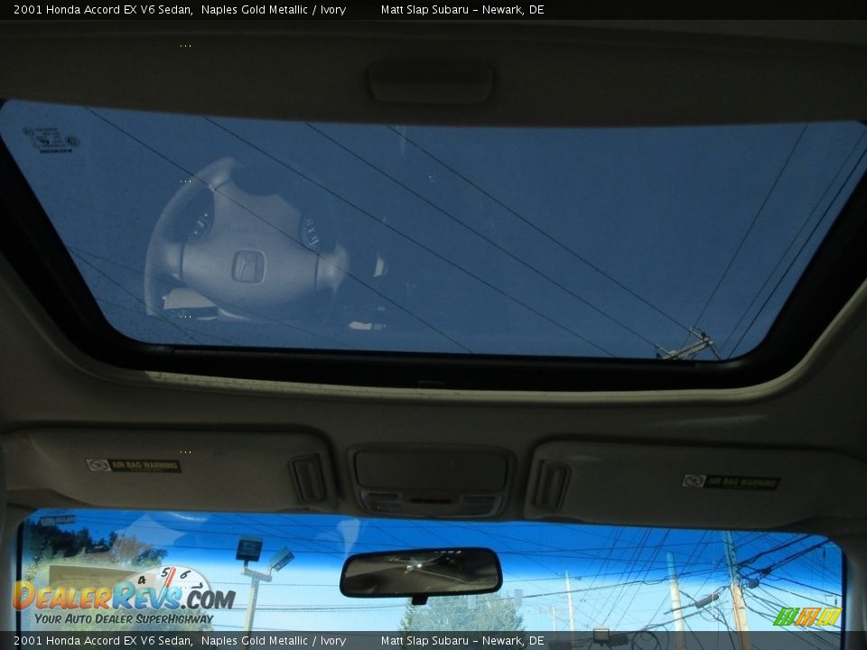 2001 Honda Accord EX V6 Sedan Naples Gold Metallic / Ivory Photo #20