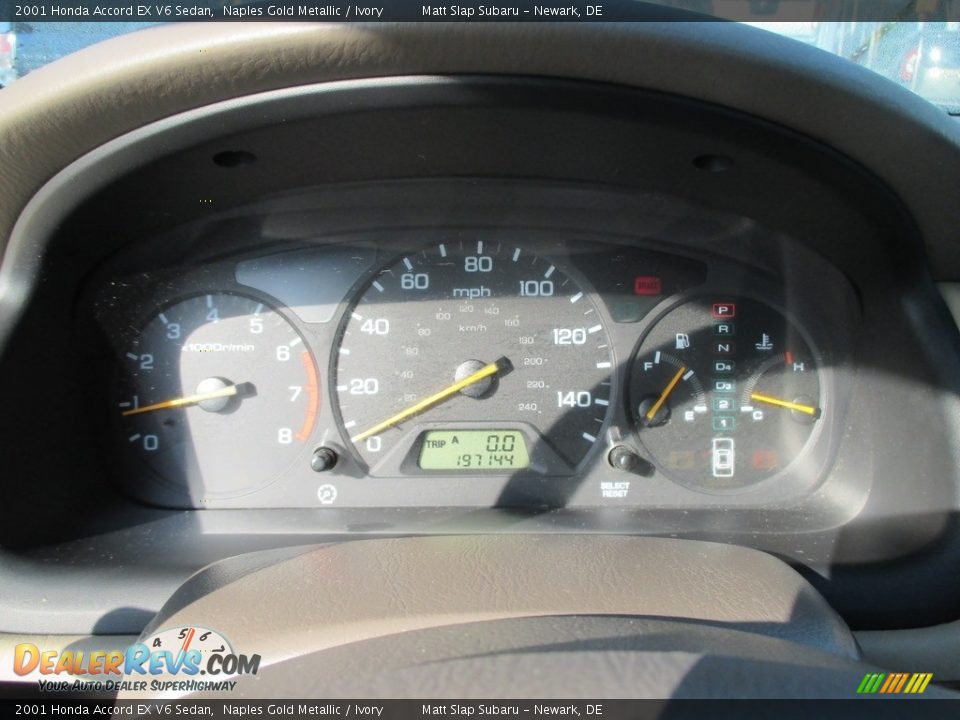 2001 Honda Accord EX V6 Sedan Naples Gold Metallic / Ivory Photo #27