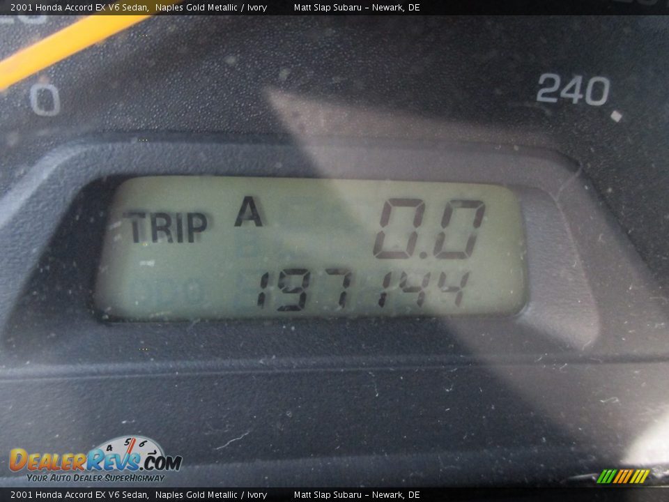 2001 Honda Accord EX V6 Sedan Naples Gold Metallic / Ivory Photo #28