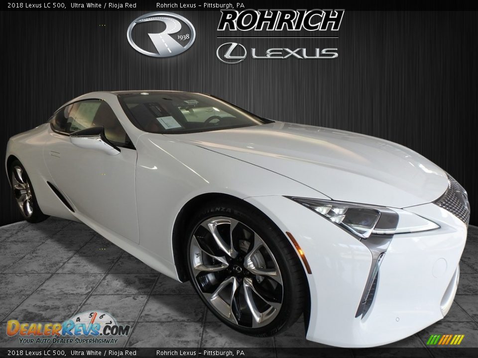 2018 Lexus LC 500 Ultra White / Rioja Red Photo #1