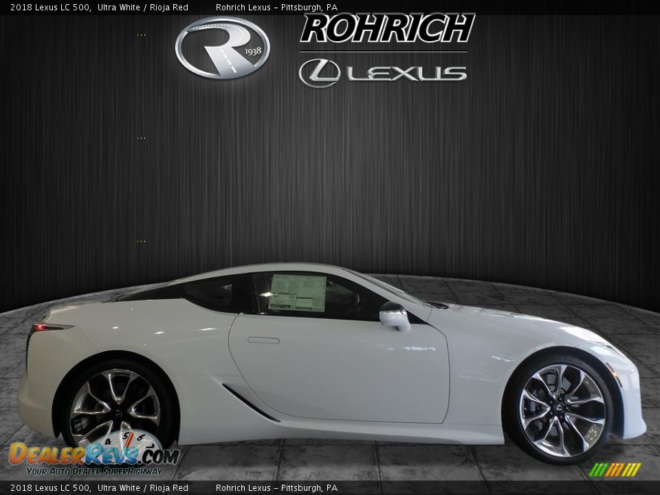 2018 Lexus LC 500 Ultra White / Rioja Red Photo #2