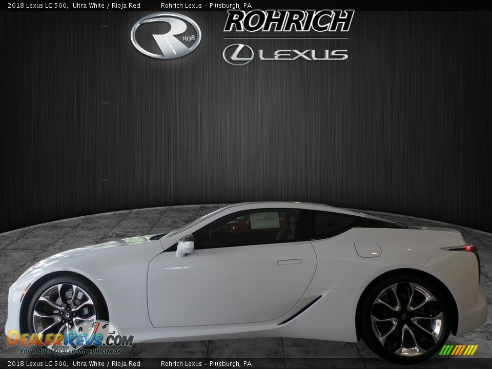 2018 Lexus LC 500 Ultra White / Rioja Red Photo #3