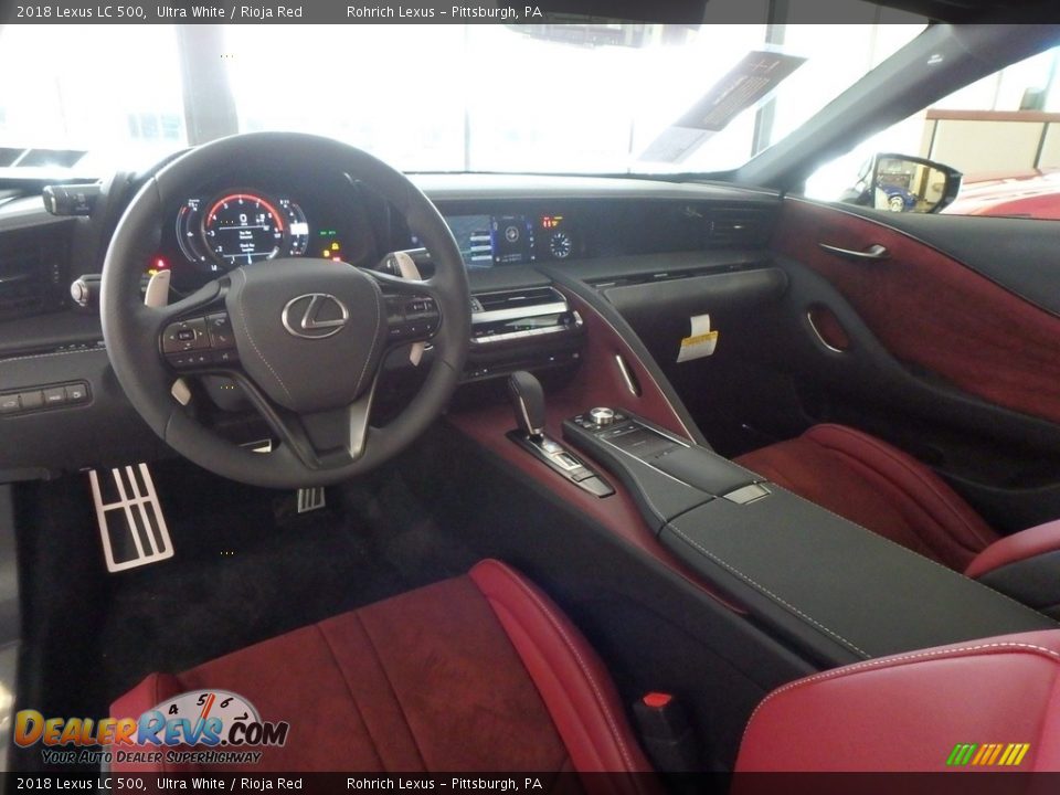 2018 Lexus LC 500 Ultra White / Rioja Red Photo #8