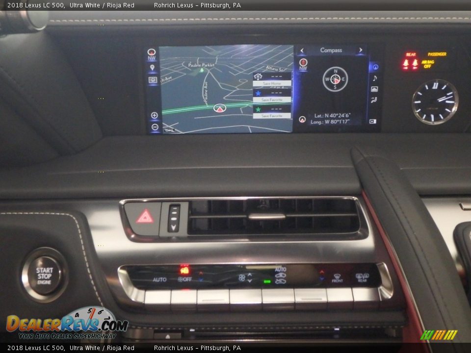 2018 Lexus LC 500 Ultra White / Rioja Red Photo #11