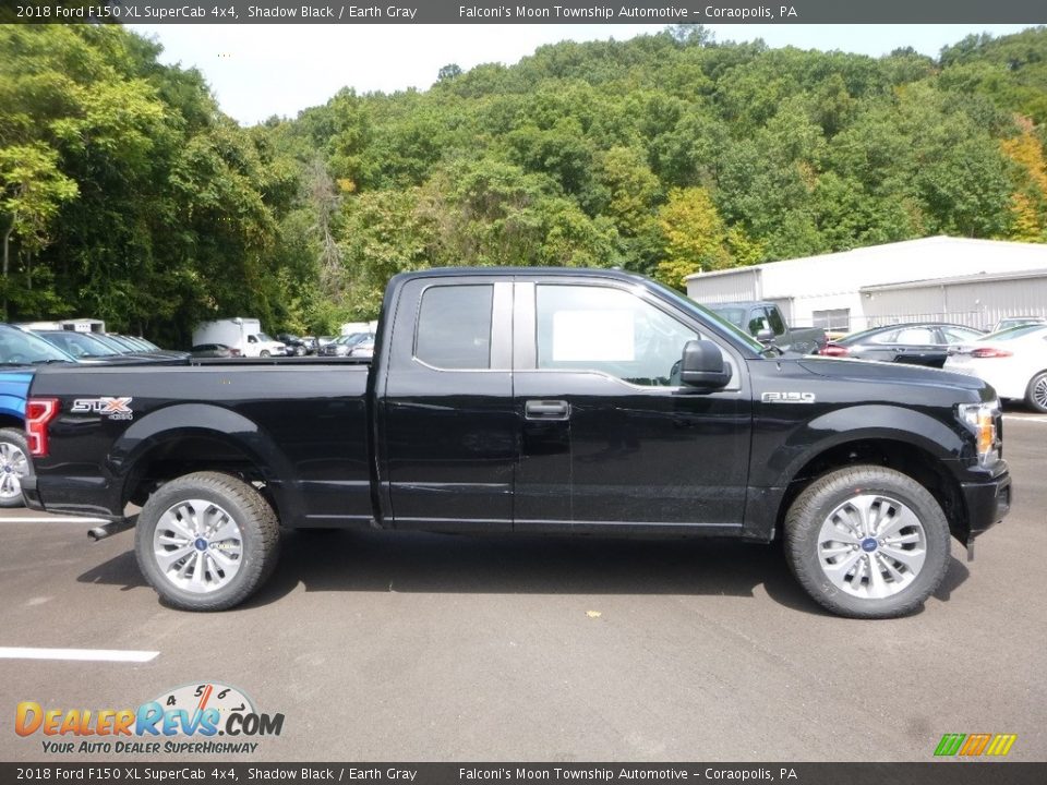 2018 Ford F150 XL SuperCab 4x4 Shadow Black / Earth Gray Photo #1