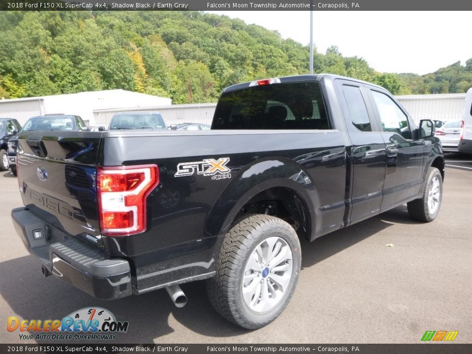 2018 Ford F150 XL SuperCab 4x4 Shadow Black / Earth Gray Photo #2