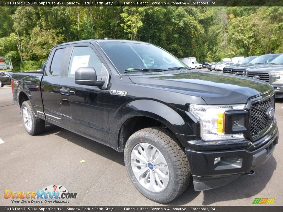 2018 Ford F150 XL SuperCab 4x4 Shadow Black / Earth Gray Photo #3