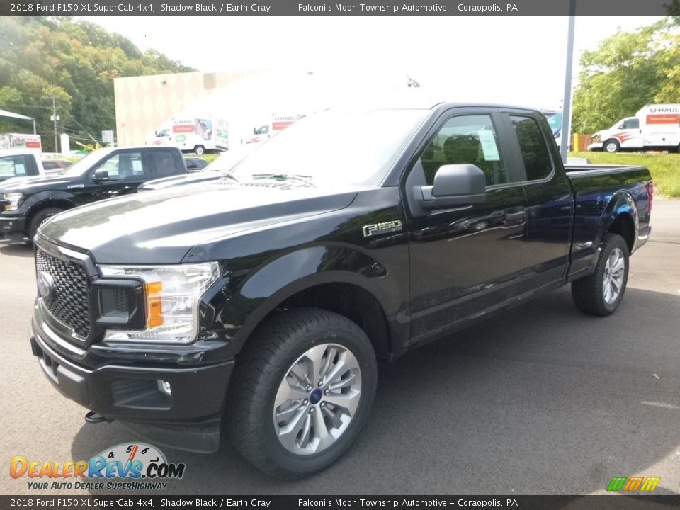 2018 Ford F150 XL SuperCab 4x4 Shadow Black / Earth Gray Photo #5