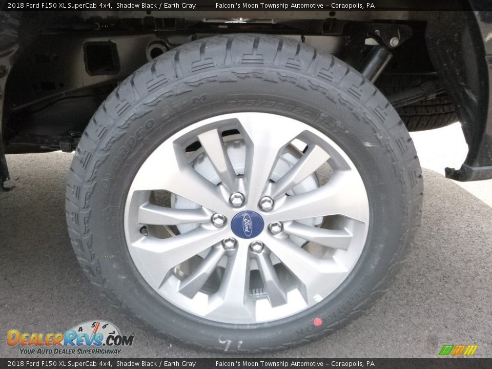 2018 Ford F150 XL SuperCab 4x4 Shadow Black / Earth Gray Photo #7