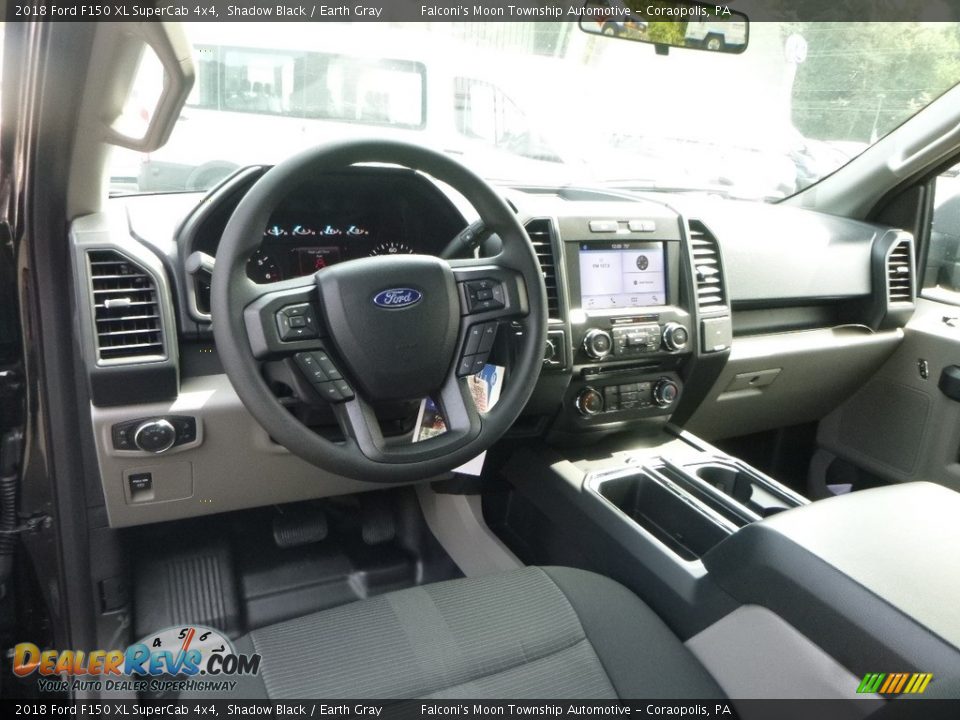 2018 Ford F150 XL SuperCab 4x4 Shadow Black / Earth Gray Photo #10