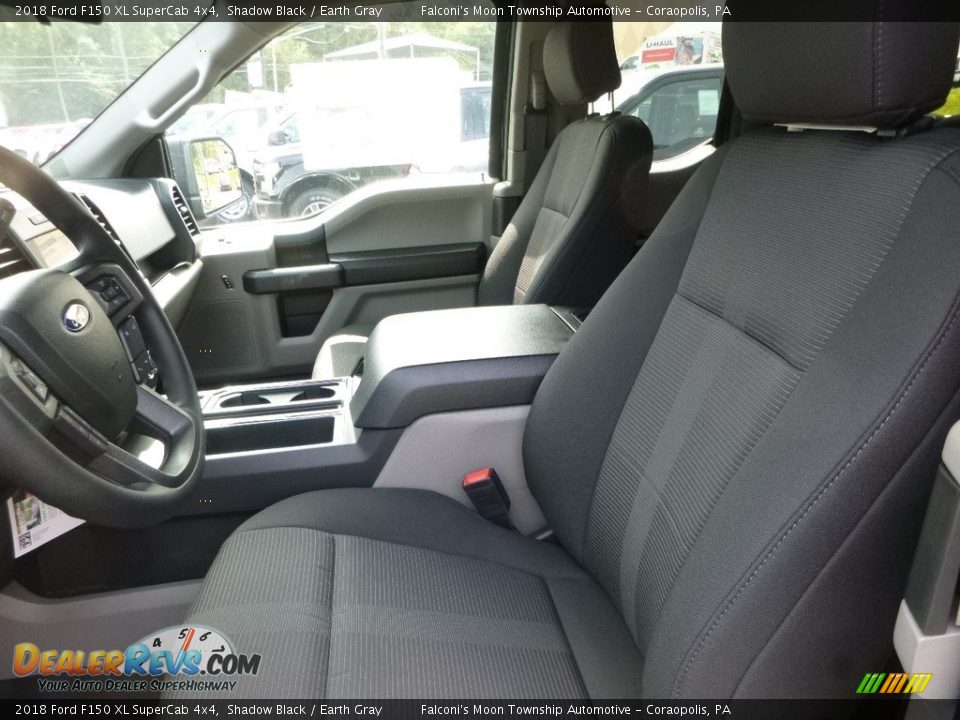 2018 Ford F150 XL SuperCab 4x4 Shadow Black / Earth Gray Photo #13