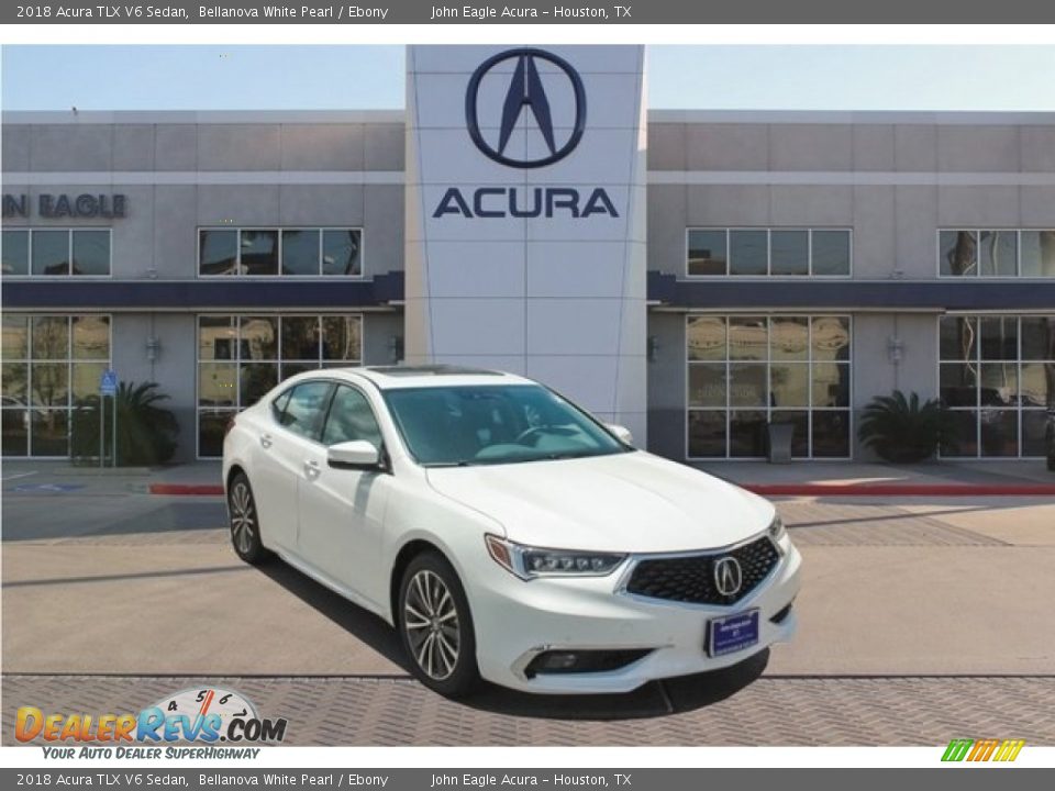 2018 Acura TLX V6 Sedan Bellanova White Pearl / Ebony Photo #1