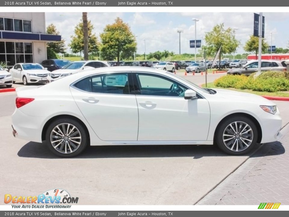 2018 Acura TLX V6 Sedan Bellanova White Pearl / Ebony Photo #8