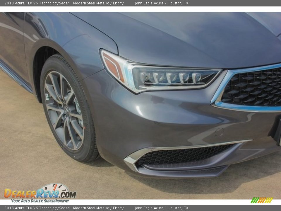 2018 Acura TLX V6 Technology Sedan Modern Steel Metallic / Ebony Photo #10