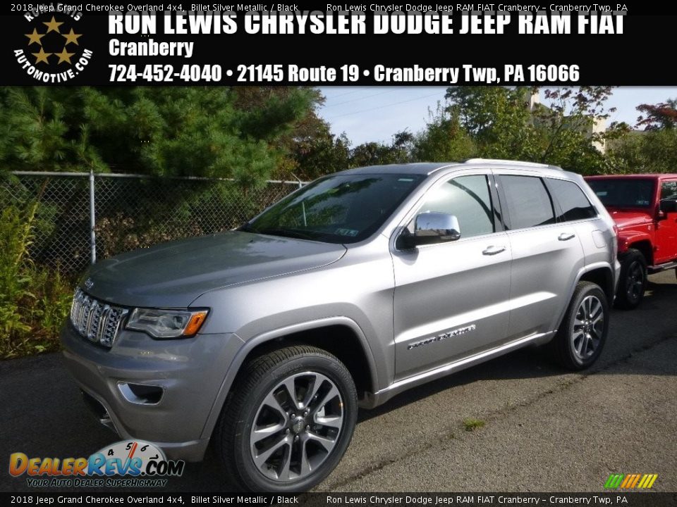 2018 Jeep Grand Cherokee Overland 4x4 Billet Silver Metallic / Black Photo #1