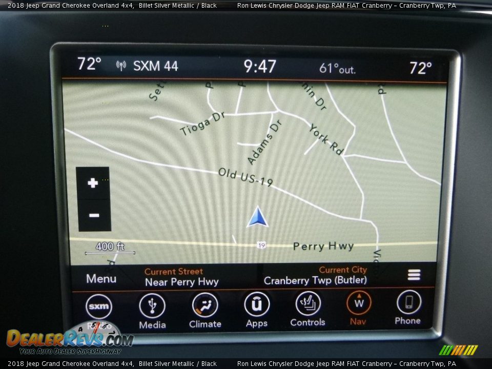 2018 Jeep Grand Cherokee Overland 4x4 Billet Silver Metallic / Black Photo #17