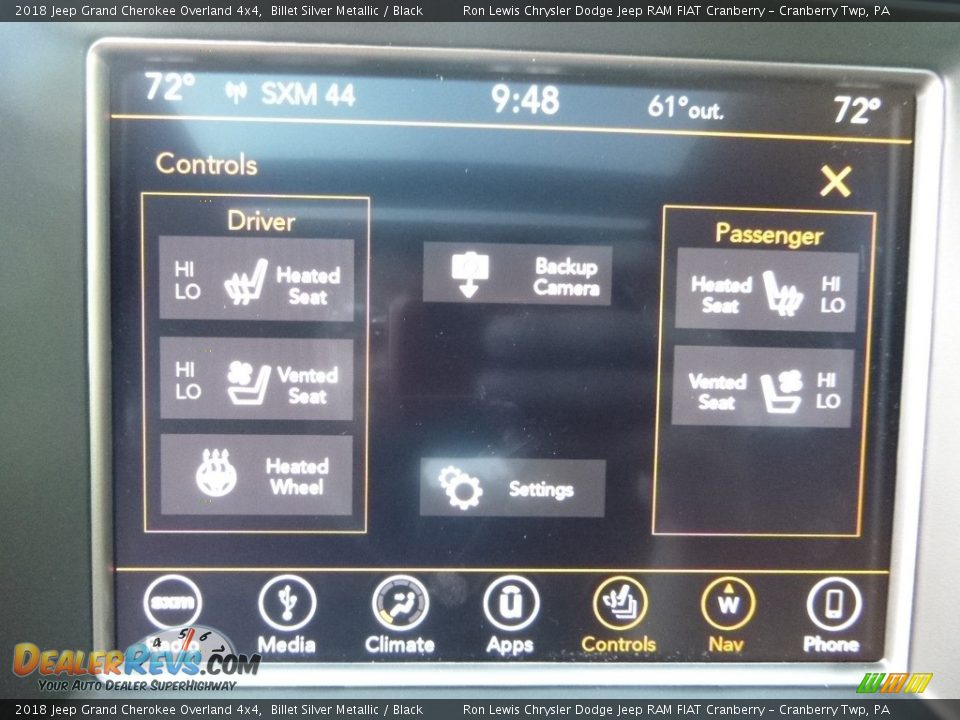 2018 Jeep Grand Cherokee Overland 4x4 Billet Silver Metallic / Black Photo #19