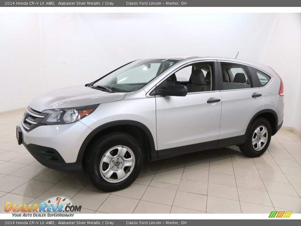 2014 Honda CR-V LX AWD Alabaster Silver Metallic / Gray Photo #3