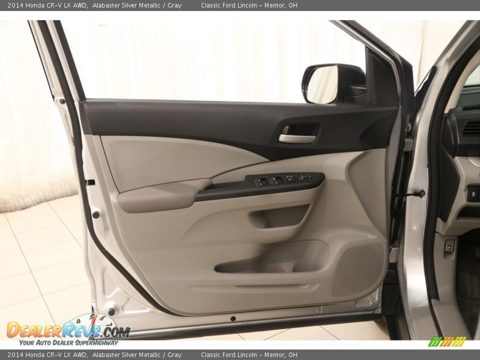 2014 Honda CR-V LX AWD Alabaster Silver Metallic / Gray Photo #4