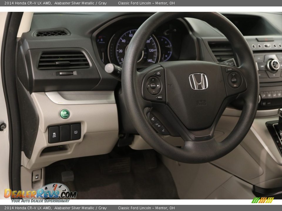 2014 Honda CR-V LX AWD Alabaster Silver Metallic / Gray Photo #6