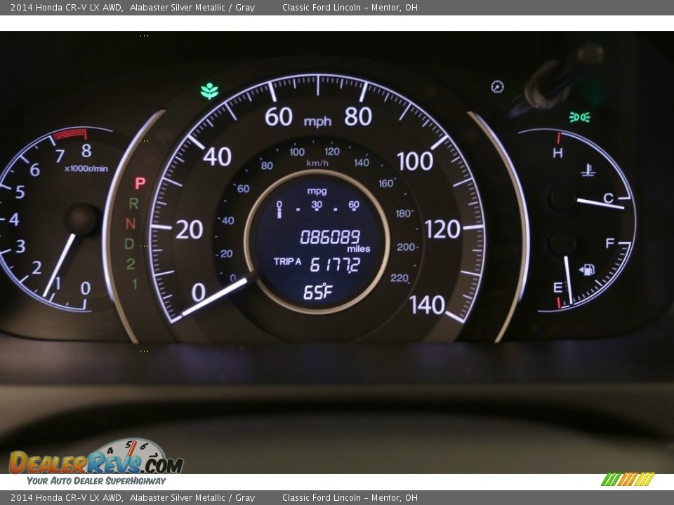 2014 Honda CR-V LX AWD Alabaster Silver Metallic / Gray Photo #7