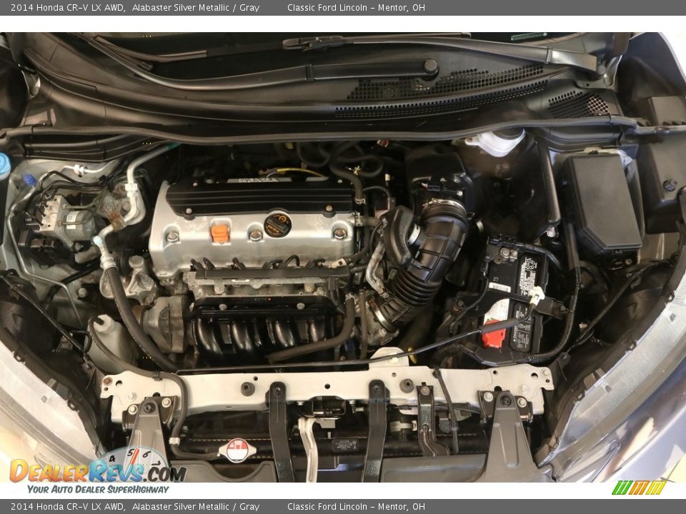 2014 Honda CR-V LX AWD Alabaster Silver Metallic / Gray Photo #16