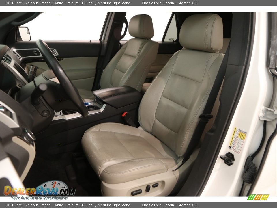 2011 Ford Explorer Limited White Platinum Tri-Coat / Medium Light Stone Photo #5